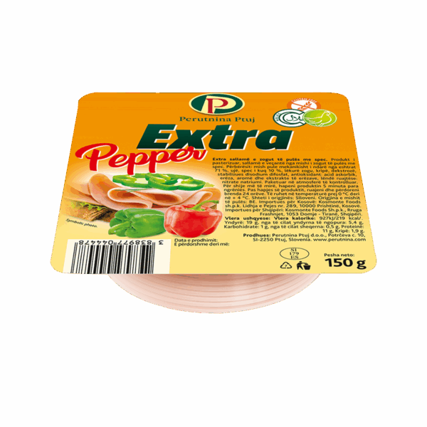 Extra sallamë me spec në rriska 10/150gr