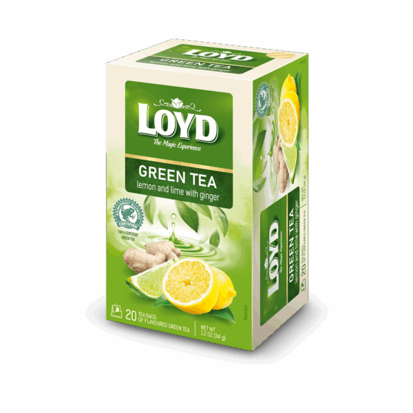 Çaj i gjelbër me Limon, Lime & Xhenxhefil 8/34g