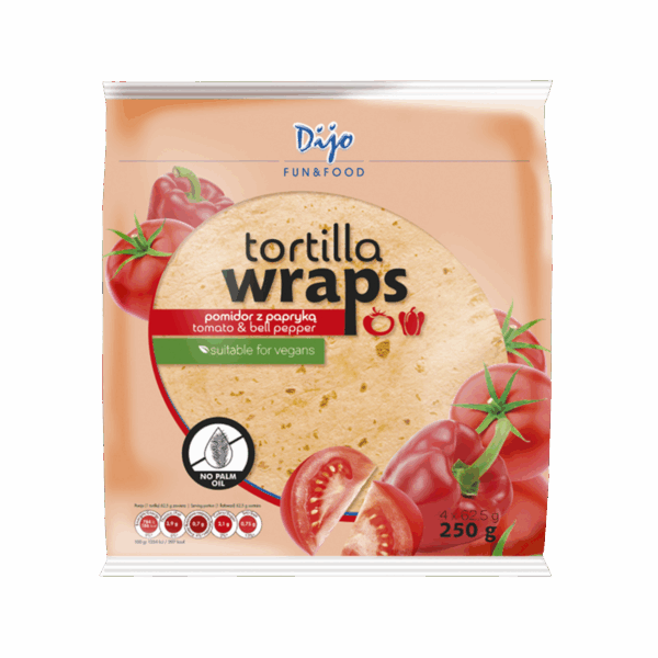 Tortilla Tomato & Bell Pepper 25cm 250gr